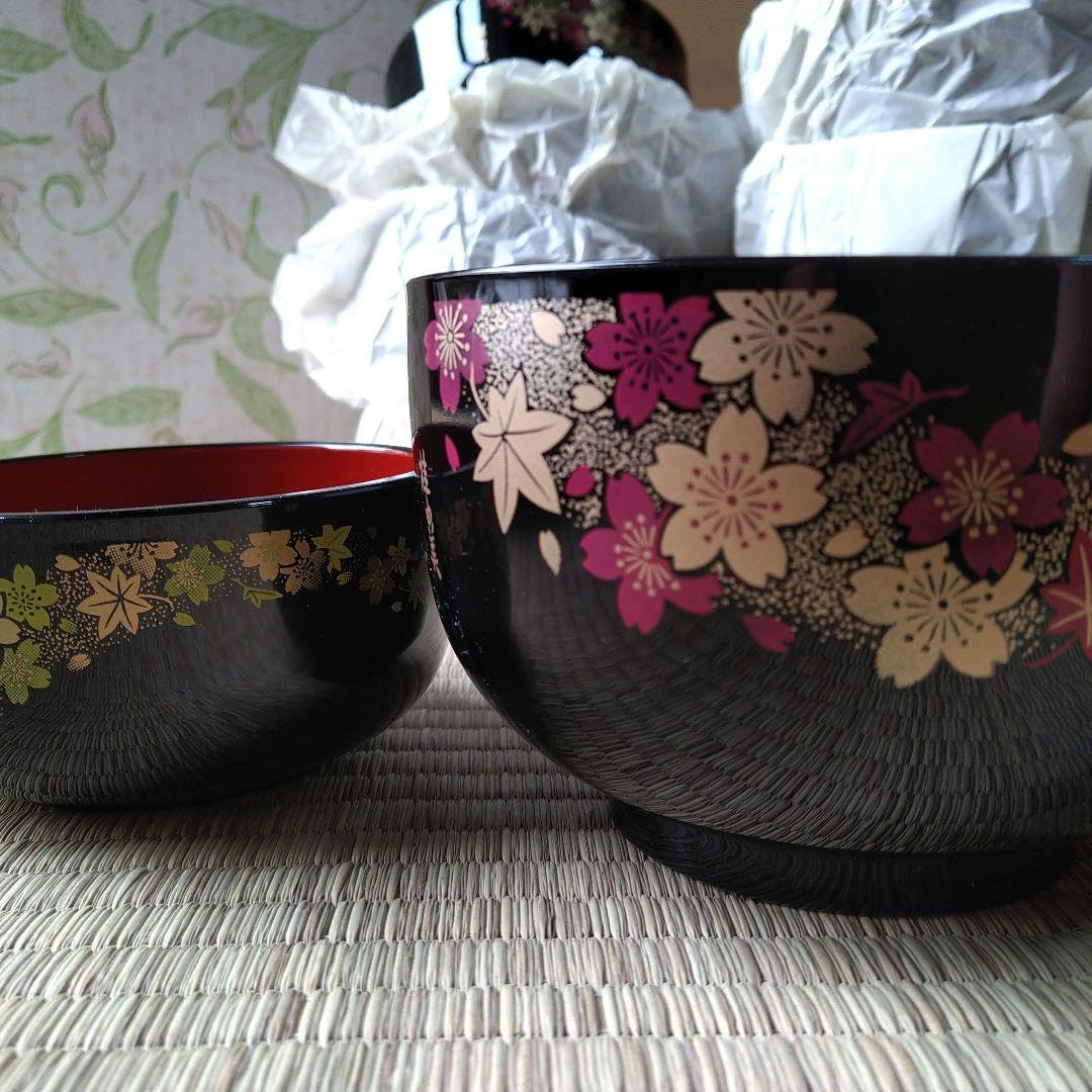 桂由美デザイン　どんぶり5点セット Amazon.co.jp: 桂由美 御椀 丼 お盆 各5 セット : ホーム＆キッチン