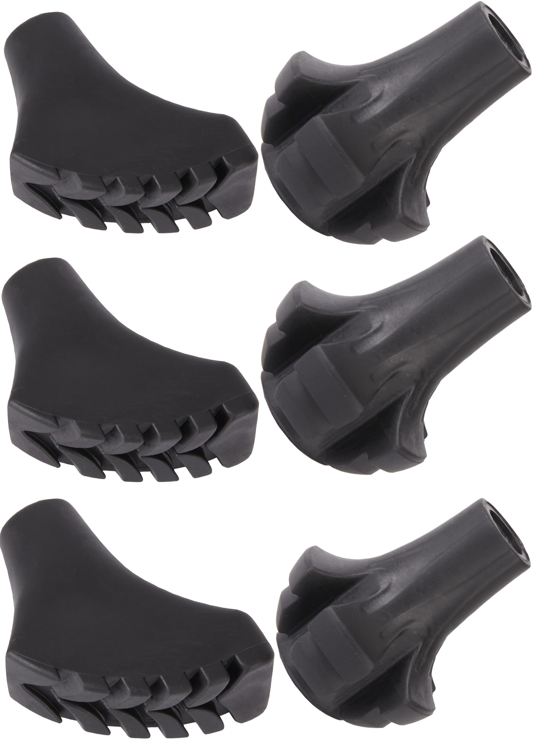 HAPLUSTAR Trekking Poles Tips Set - Feet Replacement Rubber Trek Cane Tips Protectors Fit Most Walking Hiking Sticks - 11 mm Diameter