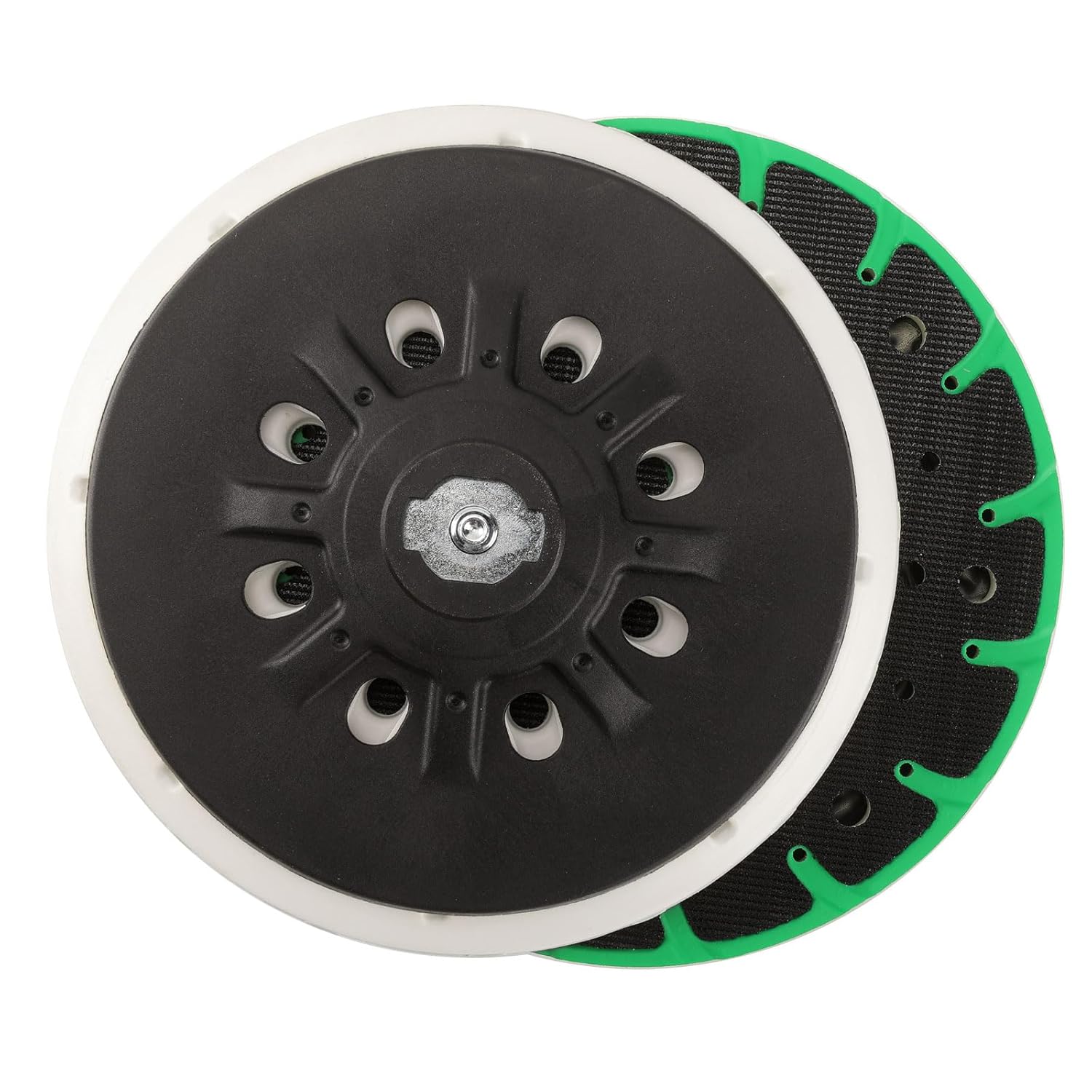 POLIWELL 6 Inch Soft Sanding Pad 2PCS,17/48 Hole M8 Thread Back-up Grinding Pad 6" H&L Sanding Discs for FESTOOL ETS 150/3 EQ, ETS 150/5 EQ, ETS EC 150/3 EQ, ETS EC 150/5 EQ Grinder Accessories