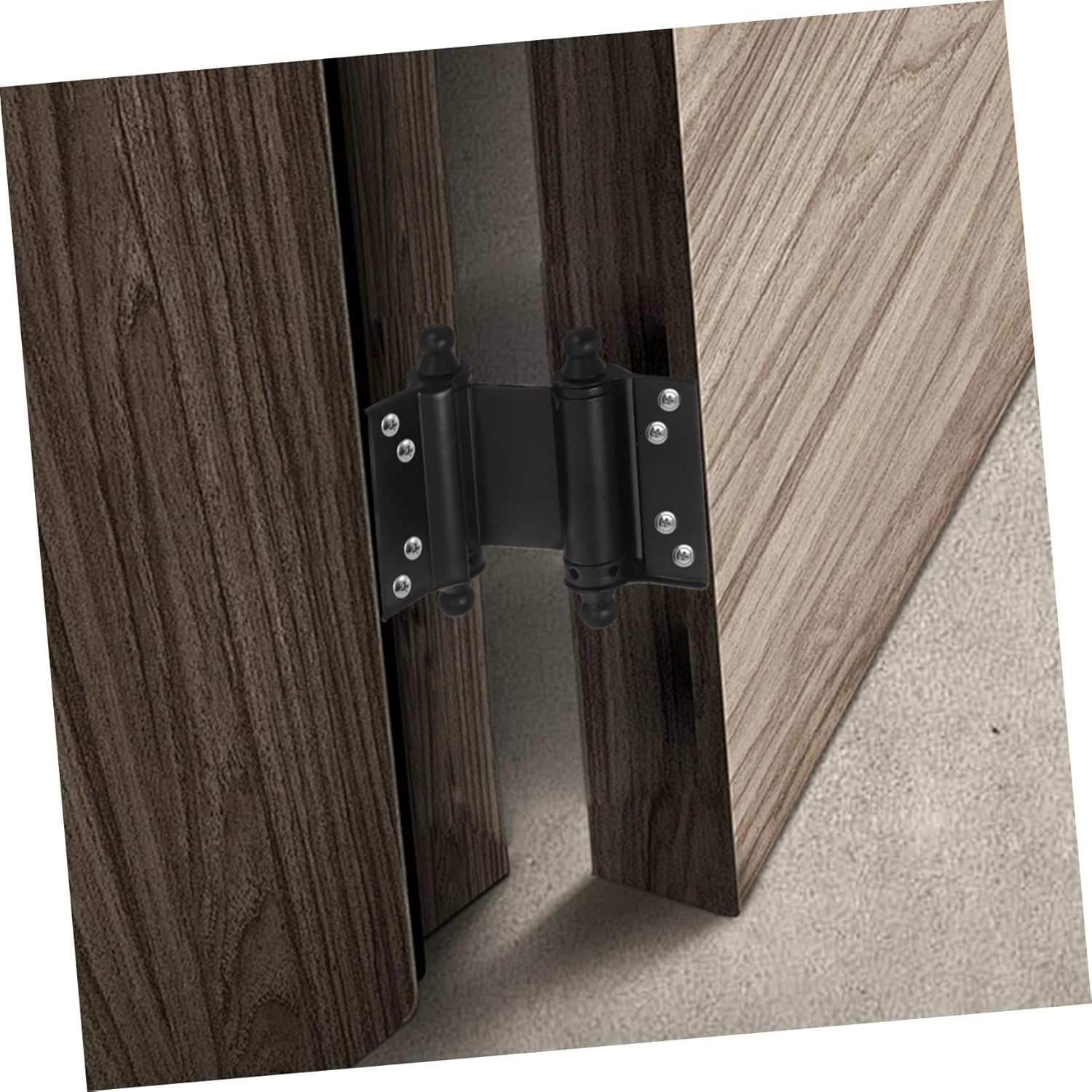 4pcs Heavy Duty Stainless Steel Double Spring Hinges for Automatic Closing Doors Versatile Hinges for Cabinets and Exterior Use Easy Installation for Projects and Professional