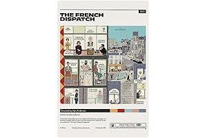 Extraordinary Film Artwork: 'The French Dispatch' Canvas Poster
