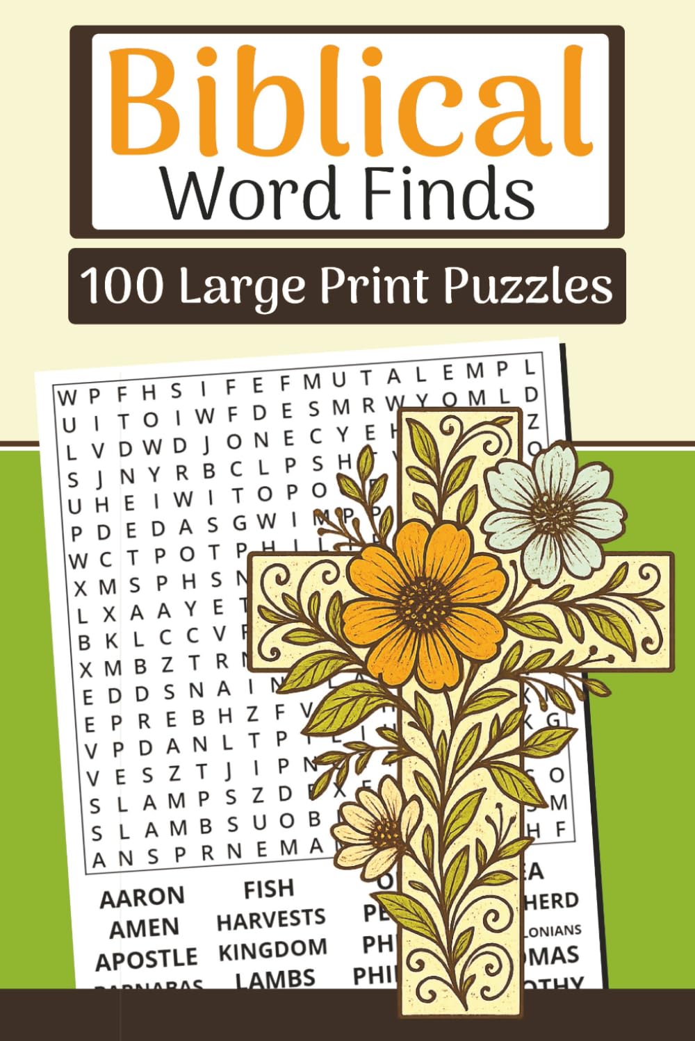 Large Print Biblical Word Finds 6×9" - 100 Faith-Filled Puzzles: People, places, and timeless themes | 3000 words