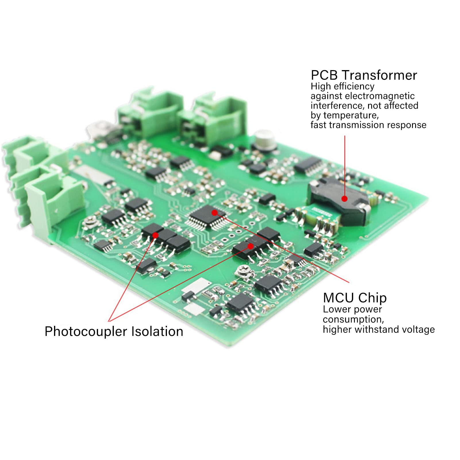 Condizionatore 24 V CC, isolatore, condizionatore di corrente continua 2 in 4 uscite, rilevamento PLC del trasmettitore, splitter analogico, scheda modulo relè a stato solido (4-20 mA)