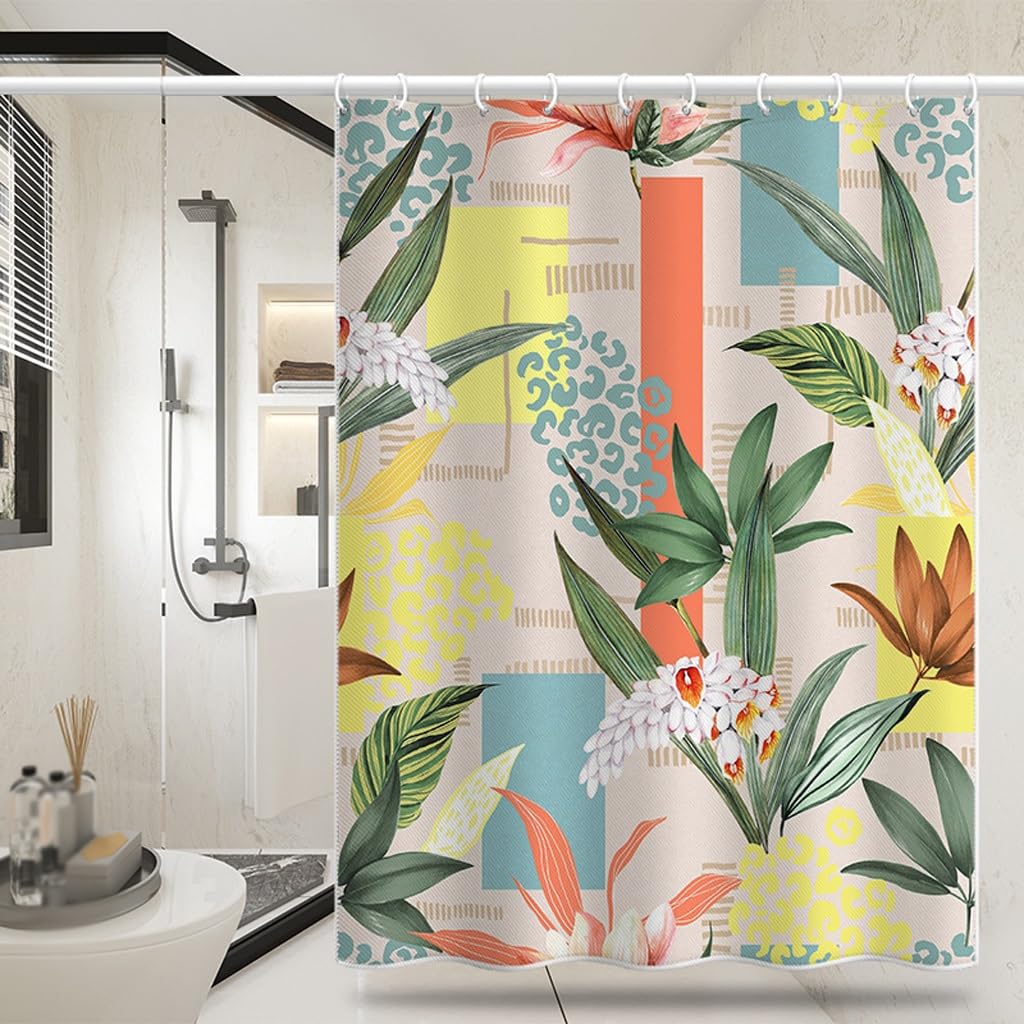 NZPOST Cortina De Ducha De Baño Cortina De Baño Cortina De Ducha Impermeable De Poliéster Cortina De Puerta De Inodoro De Cocina Cortina De Bloque De Baño con Gancho para El Ho