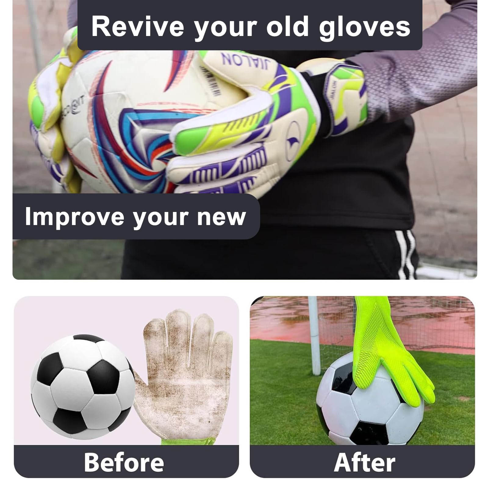 Spray de préhension pour gants de gardien de but, colle pour gants de gardien de but, colle à gants pour gants de gardien de but, adhérence supplémentaire pour gants de football, équipement