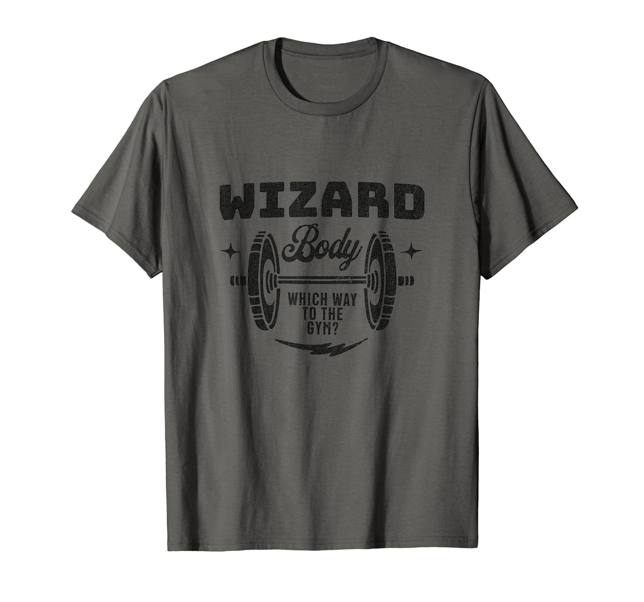 Wizard Body, Weightlifter Funny Gag Exercise Gym T-Shirt