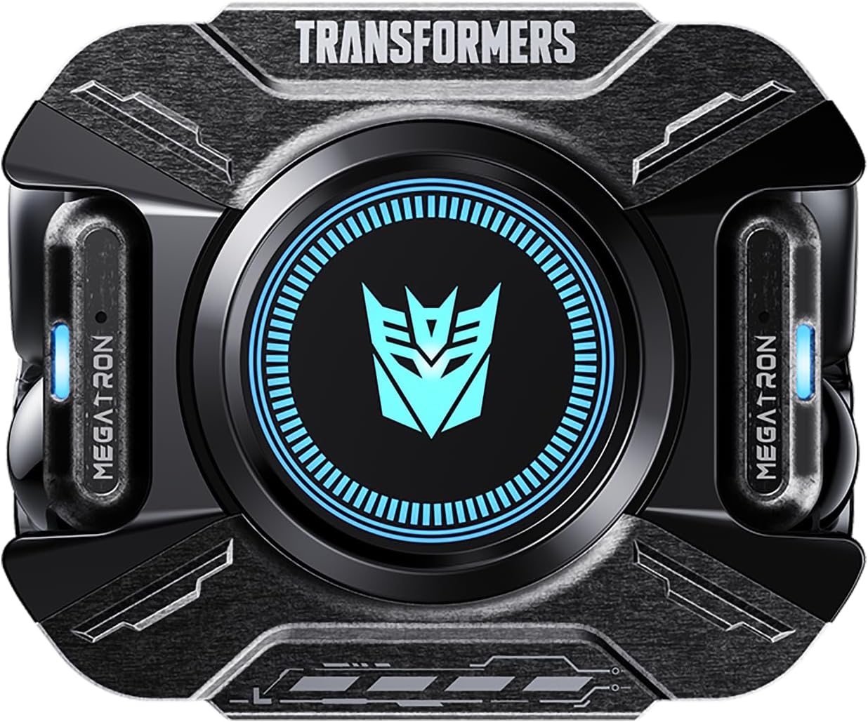 Transformers TF-T93 Ear-Clip True Wireless Bluetooth 6.0 Earbuds with Mic, Zinc Alloy Armor Case, Low Latency Game/Music Modes, Hi-Fi 12mm Drivers, Secure Fit Sports Earphones (Megatron Black)