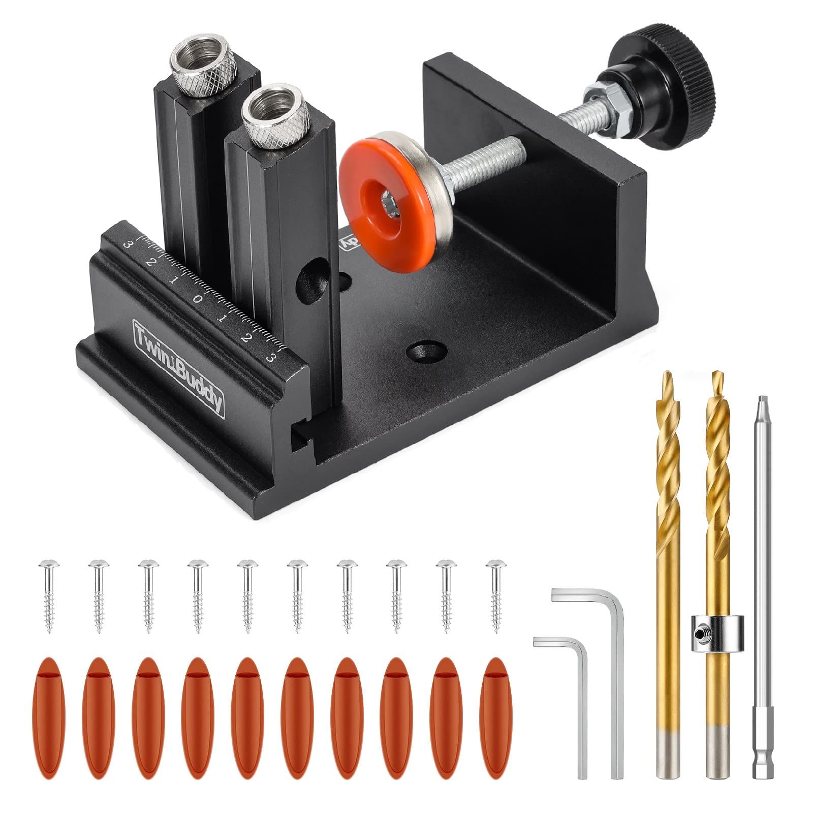 Buy Pocket Hole Jig Tool Kit for Carpentry with Guide Hole Block with