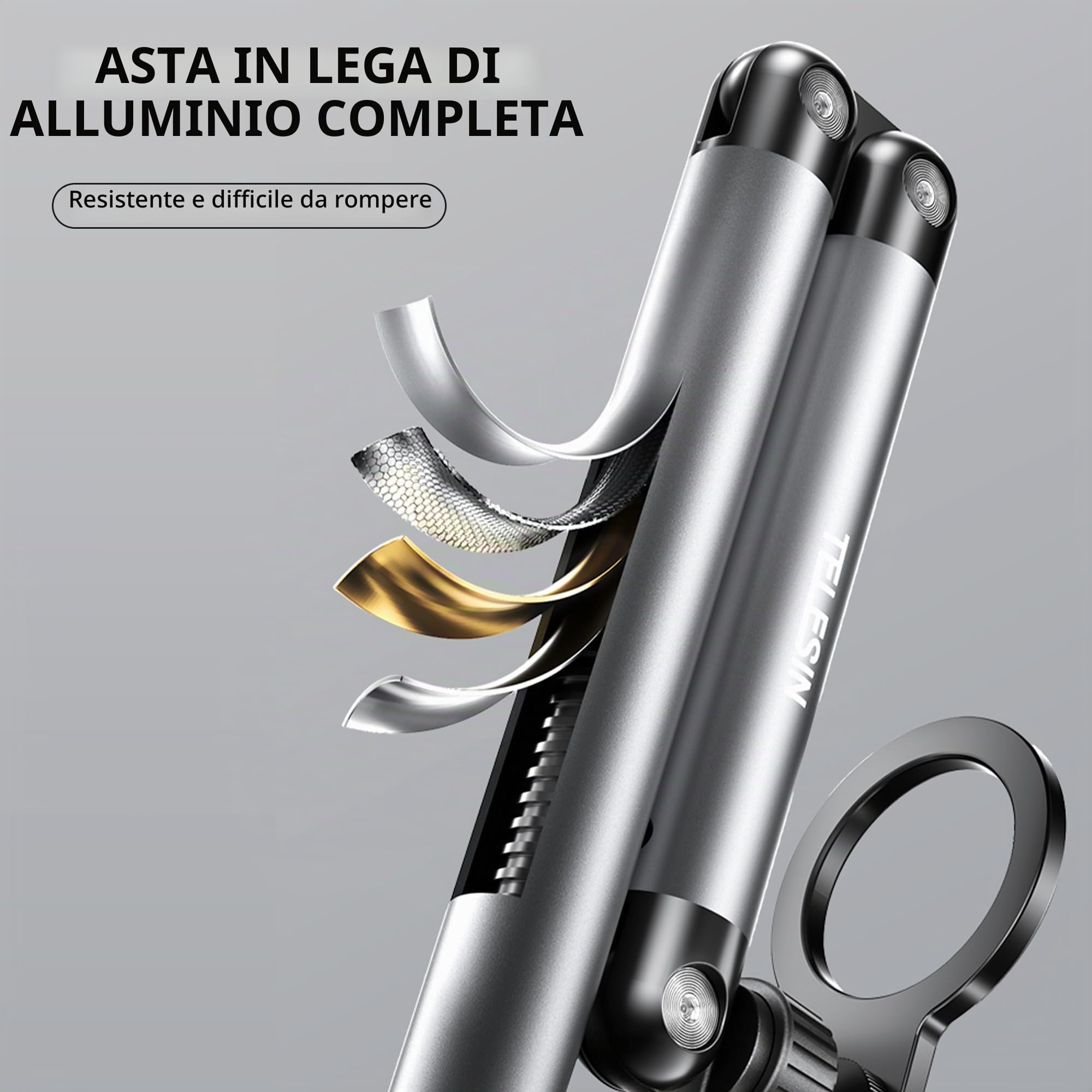 TELESIN° Supporto Magnetico da Tavolo per Telefoni, Supporto Tablet Magnetico con Altezza e Angolo Regolabili, Compatibile con MagSafe, Supporto Porta Poggia Scrivania per Magsafe/iPhone/Android/iPad