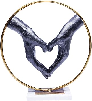 KARE Design Elements Heart Decorative Object, Multicoloured, Gift Idea, Room Decor, Home Accessoires for Hallway, Living Room, Bedroom, 34x32x11 cm H/W/D