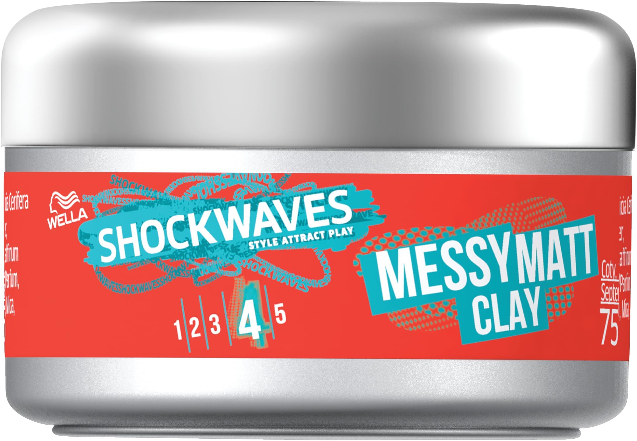 WELLA Shockwaves Hair Clay, Messy Matt, 75ml