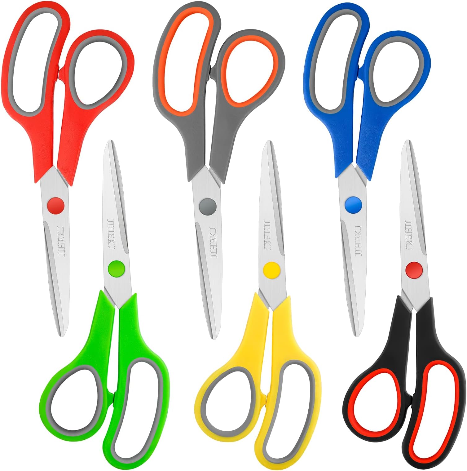 Amazon.com: Scissors Bulk 6-Pack, All Purpose Scissors Stainless Steel ...