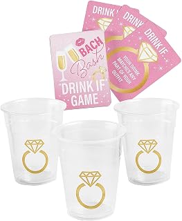 Fun Express Bachelorette Party Drinking Game Cards & Cups Kit - 90 Pc.