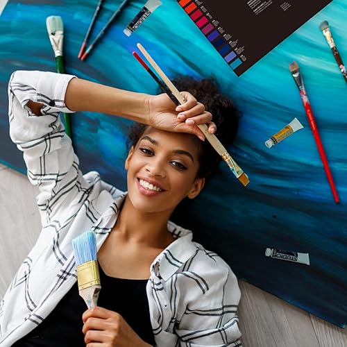 Miniatura 5 de PHOENIX Juego de pintura al óleo, tubos de 36 x 0.4 fl oz0.4 fl oz, pinturas a base de aceite no tóxicas para pintura de lienzo, suministros de arte