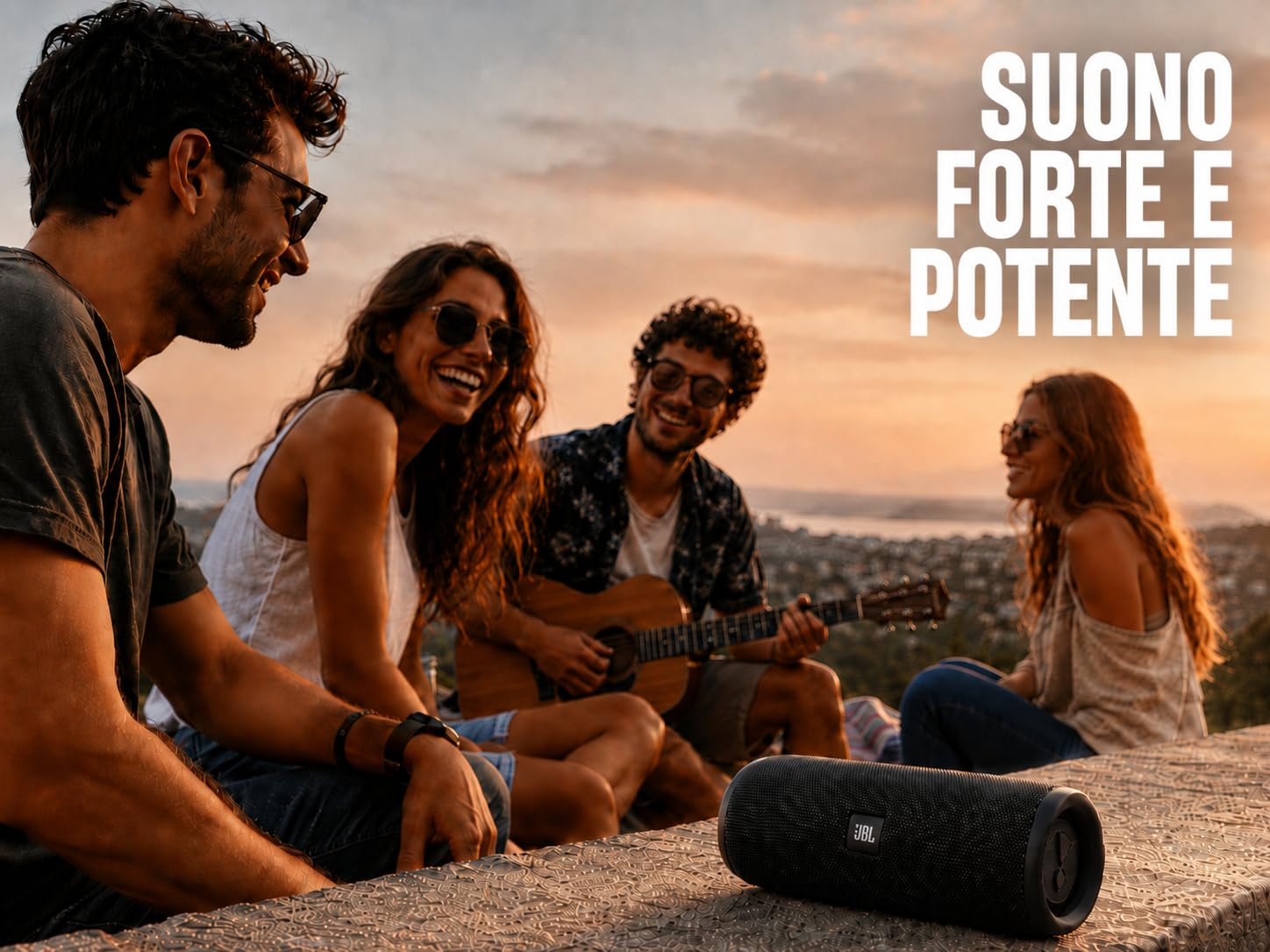 Speaker Bluetooth portatile JBL Flip Essential 3 con batteria ricaricabile, design impermeabile IP67, autonomia fino a 12 ore, Nero