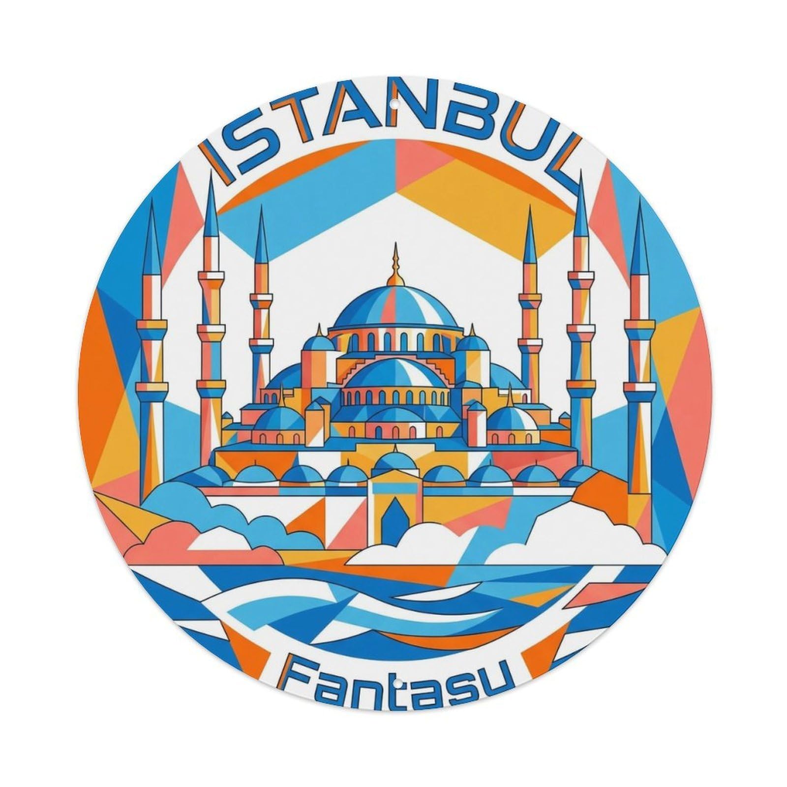 Vintage Travel Istanbul Turkey Fantasy Vintage Metal Tin Sign Plaque Wall Decor for Cafe, Club Bar, Office, Garden Metal Poster 8x8Inch