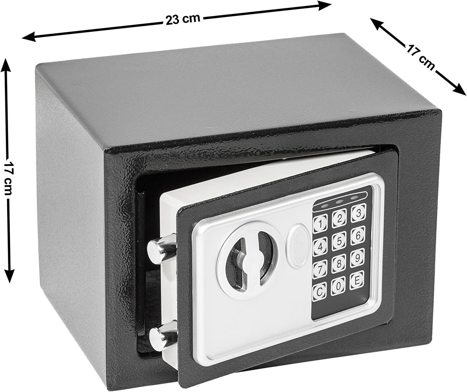 CASSAFORTE ELETTRONICA CON SERRATURA ELETTRONICA COMBINATORE 2 CHIAVI EMERGENZA INCASSO O A MURO