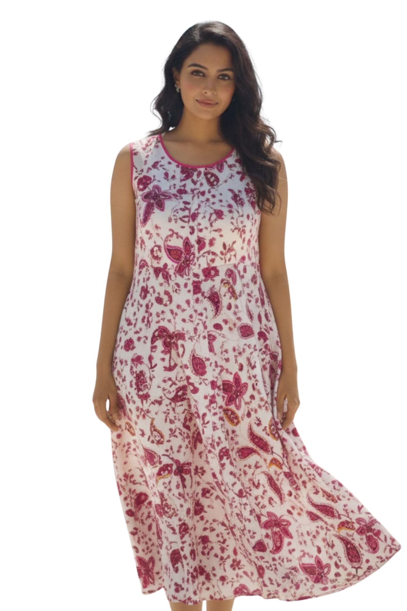 momzjoy Floral White Maternity & Nursing Dress-picture-13
