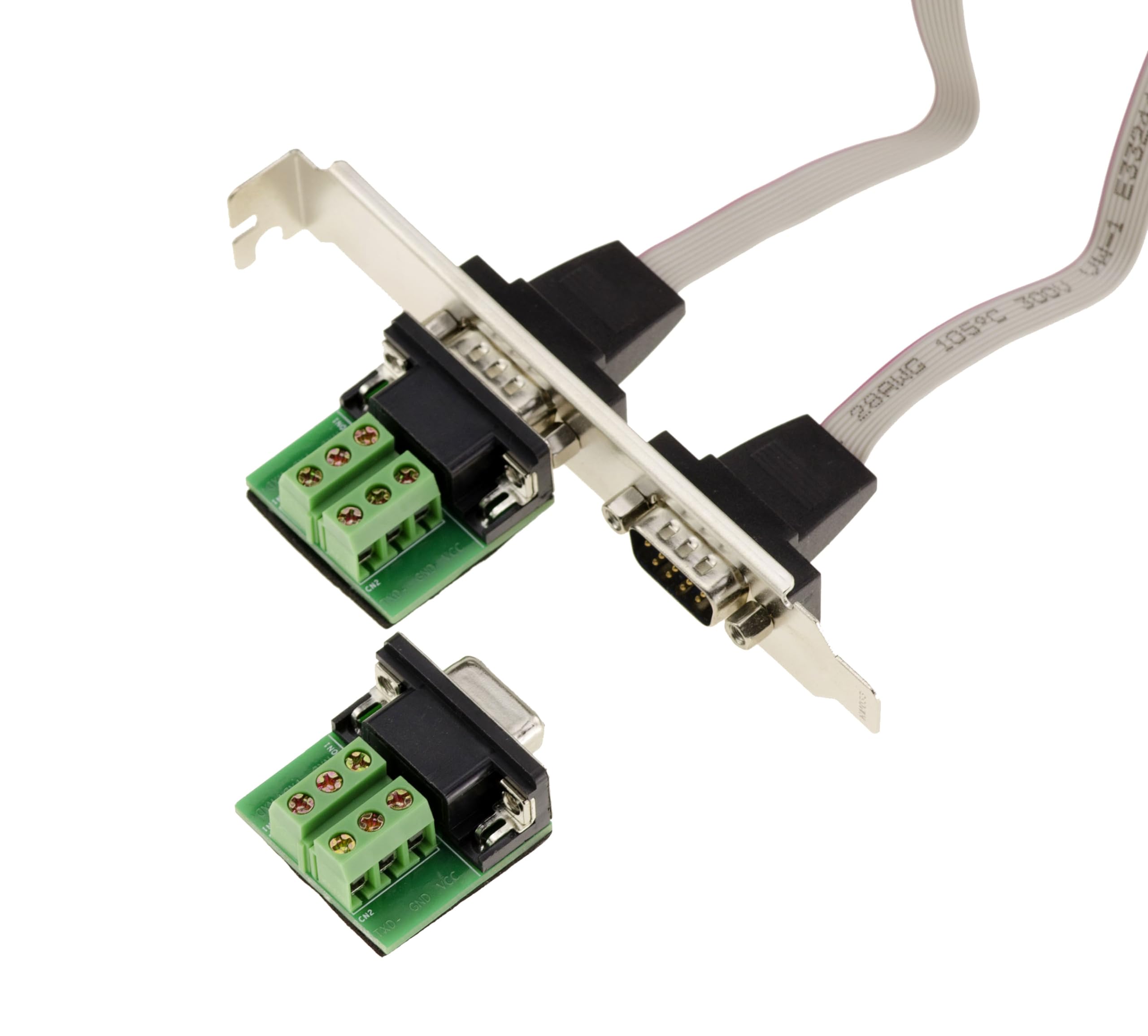 KALEA-INFORMATIQUE Mini PCI Express 2 Puertos RS422 RS485 DB9 Tarjeta Serie con chipset EXAR XR17V352, suministrada con adaptadores para Montaje Cable a Cable.