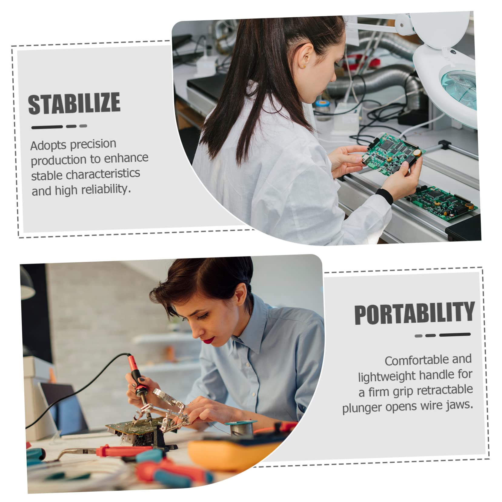 Veemoon 4pcs Puller Chip Grabber Soldering Extraction Tools Electronic Component Catcher Claw Pickup Holder Ic Components Tool Repair Tool Components Catcher Stainless Steel Switch Manual