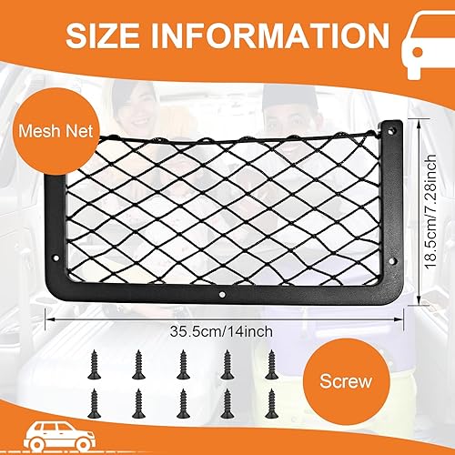 Miniatura 36 de Almacenamiento para el vehículo o la autocaravana, estructura de plástico ABS, malla para organizar el automóvil, bolsa de red, soporte, bolsillo