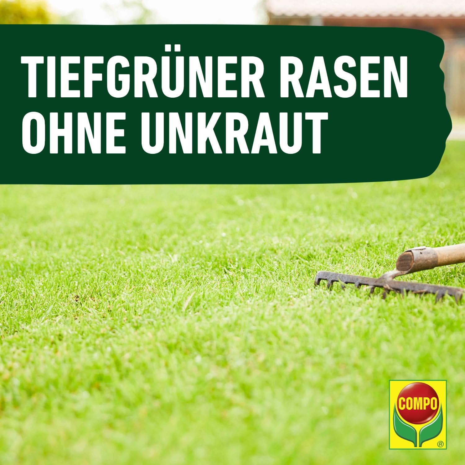 COMPO Rasendünger mit Unkrautvernichter, 12 kg für 400 m² - Rasendünger für das Frühjahr mit 3 Monate Langzeitwirkung