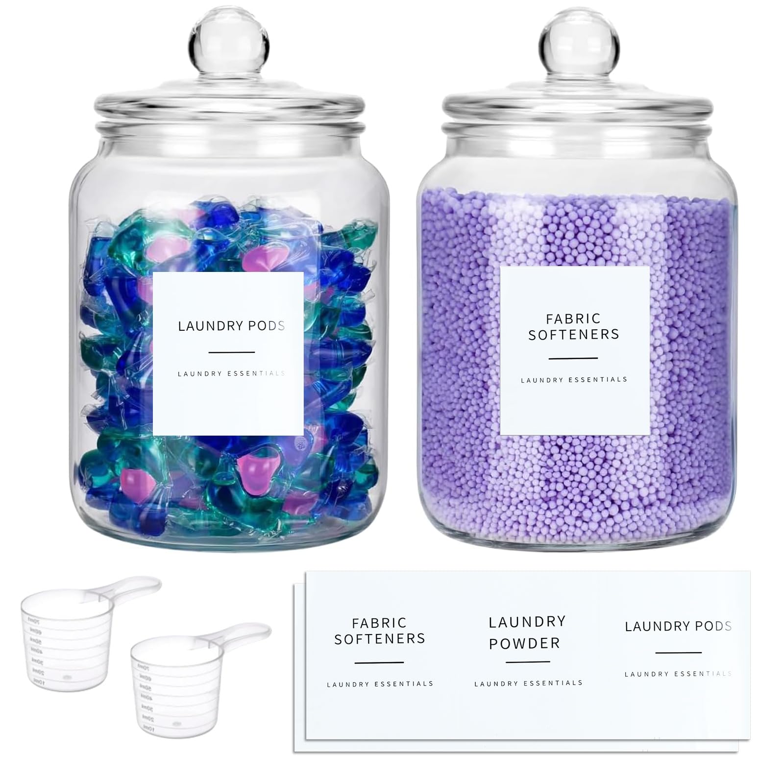 Amazon｜2000ml 洗濯洗剤ボトル 2個セット ジェルボール ケース ガラス