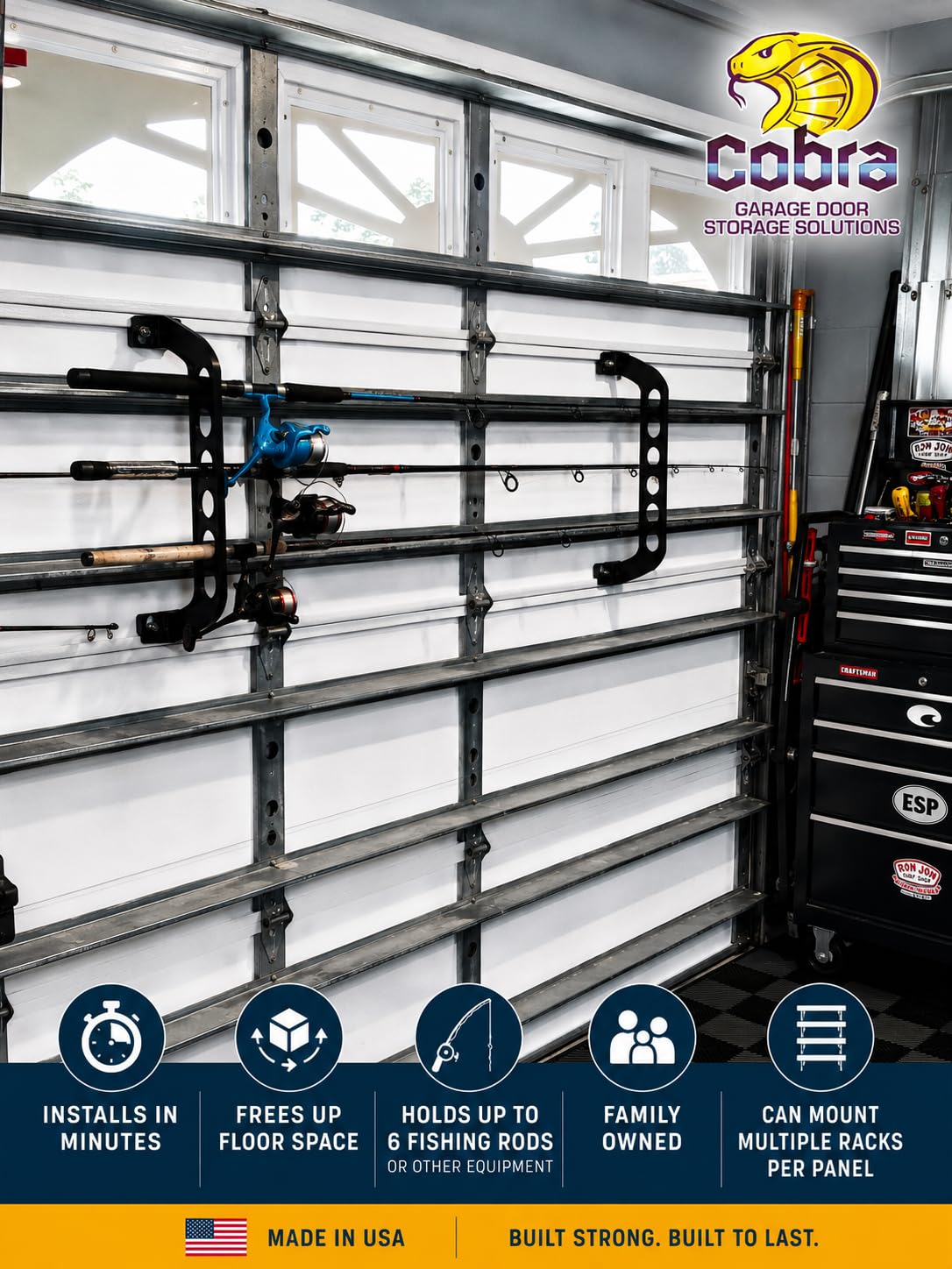 Cobra Storage Garage Door Storage Rack - 21