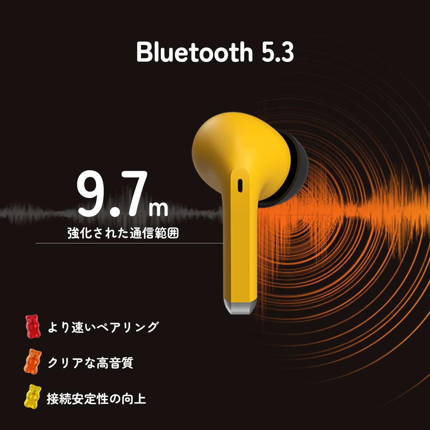 Amazon.co.jp: Haribo ワイヤレスイヤホン Bluetooth 5.3 13mm
