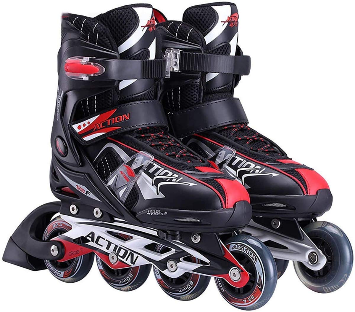 Patins À roulettes Artistiques Réglables pour Adultes Intérieur/Extérieur Fun À Roues Alignées Roues Quad Patins À roulettes for Adultes Jeunes Unisexe