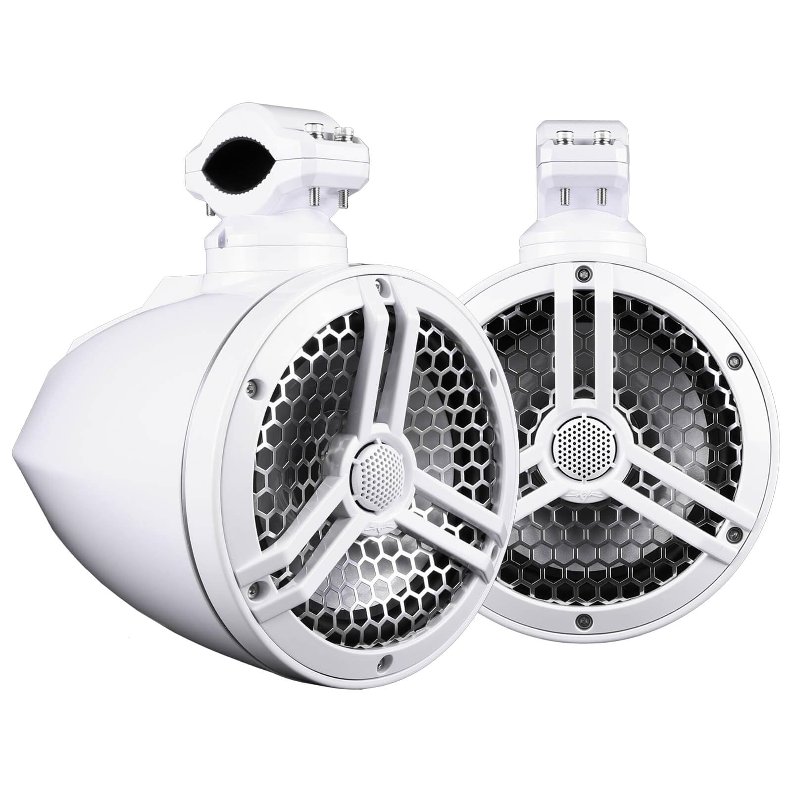 Skar Audio SK65M-TWR 6.5" 2-Way Marine Full Range 320 Watt Coaxial Tower Speakers, Pair (White)