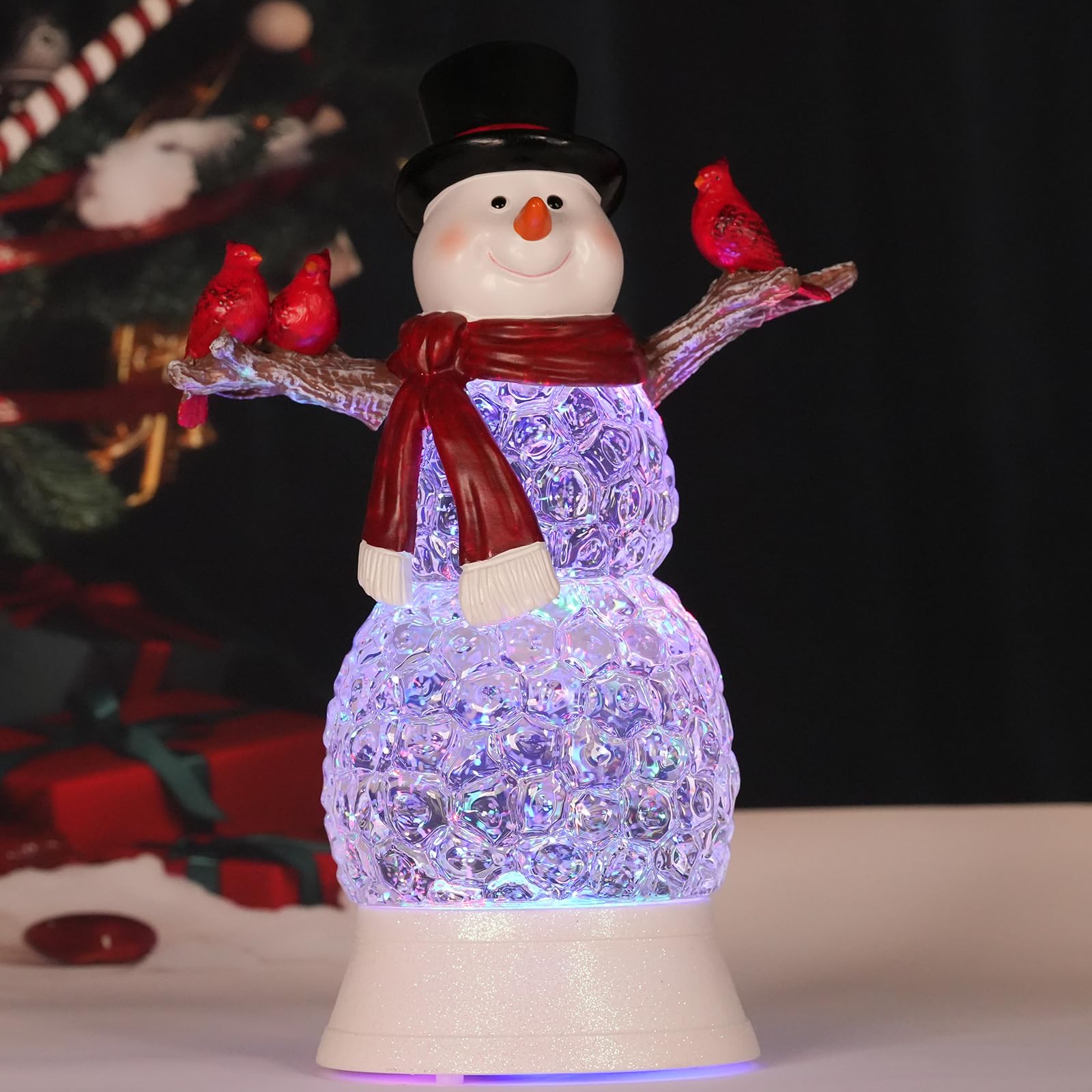 置物 sparkle of winter Amazon.com: LEYUPEAK Christmas Snowman Snow Globe, Lighted Musical