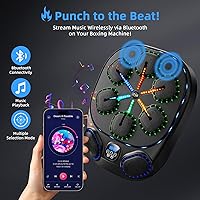 Vista 3 de Music Boxing Machine with LED Lights & Bluetooth Speaker – Interactive Punching Bag for Fitness, Rhythm Training & Stress Relief – Home Gym