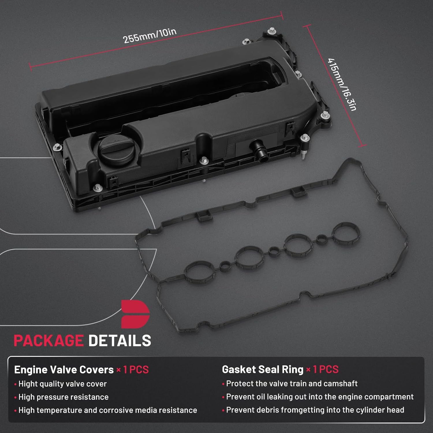 BDFHYK Camshaft Valve Cover with Gasket Compatible with Chevrolet Chevy Cruze Sonic Aveo 2009-2011, Compatible with Pontiac G3 2009-2010, Compatible with Saturn Astra 1.8L 1.6L 2008 Replace 55564395