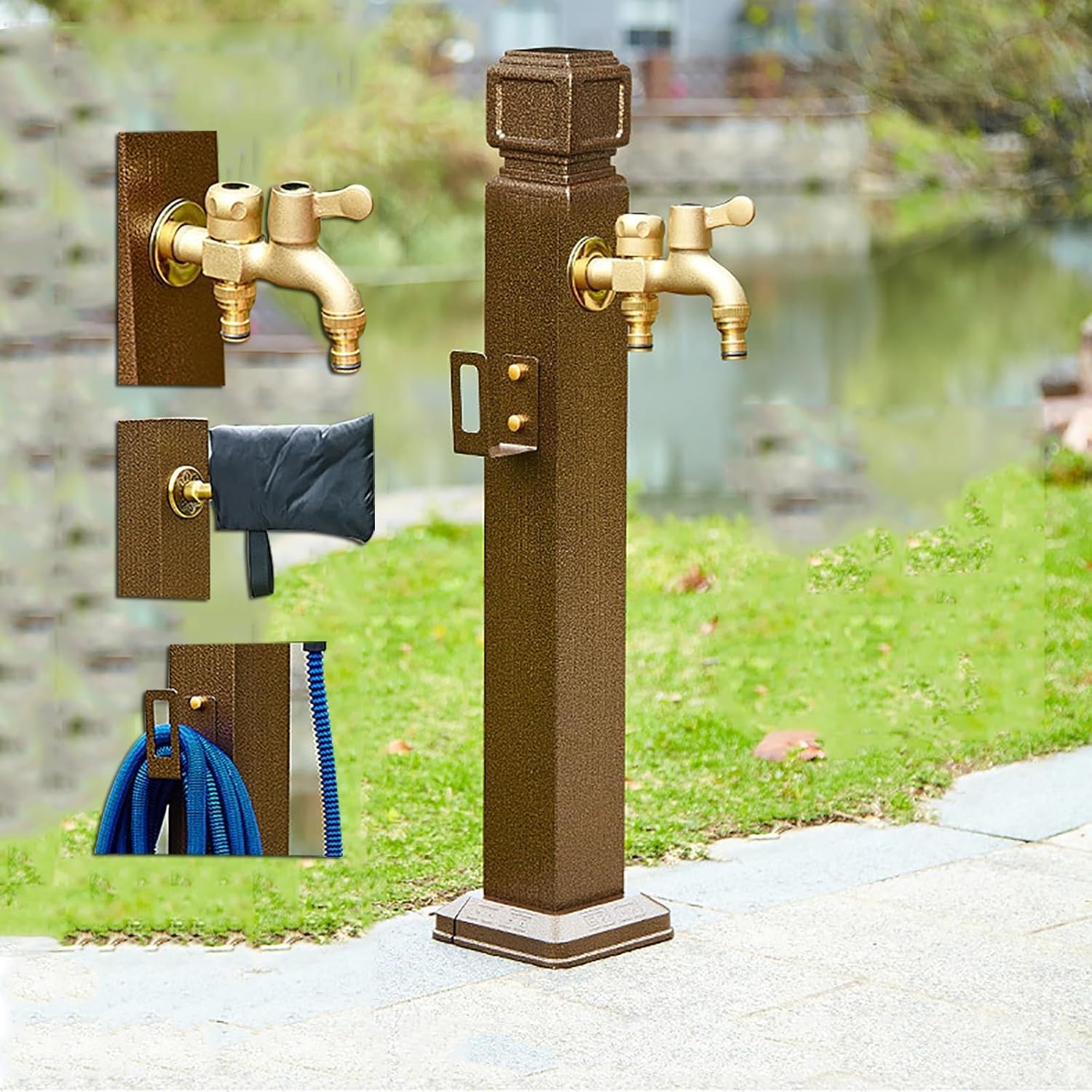 Kanduo Vertical Garden Water Column Water Column，Freestanding Garden Aluminum Alloy Water Column，Backyard Irrigation Washing