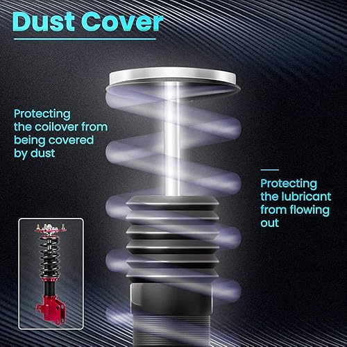 Miniatura 4 de maXpeedingrods Coilovers - Altura ajustable para Subaru Impreza WRX 2000-2007 STI 2000-2004 para Saab 9-2X 2005-2007 GGA GGE, resortes de bobina de