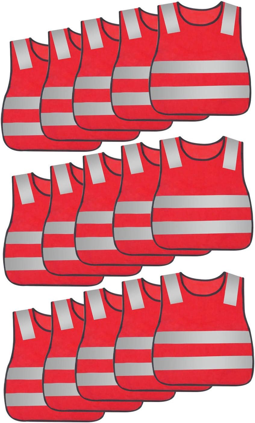 AIEOE Kids High Visibility Safety Vest Reflective Waistcoat 5/10/15/20 Pack