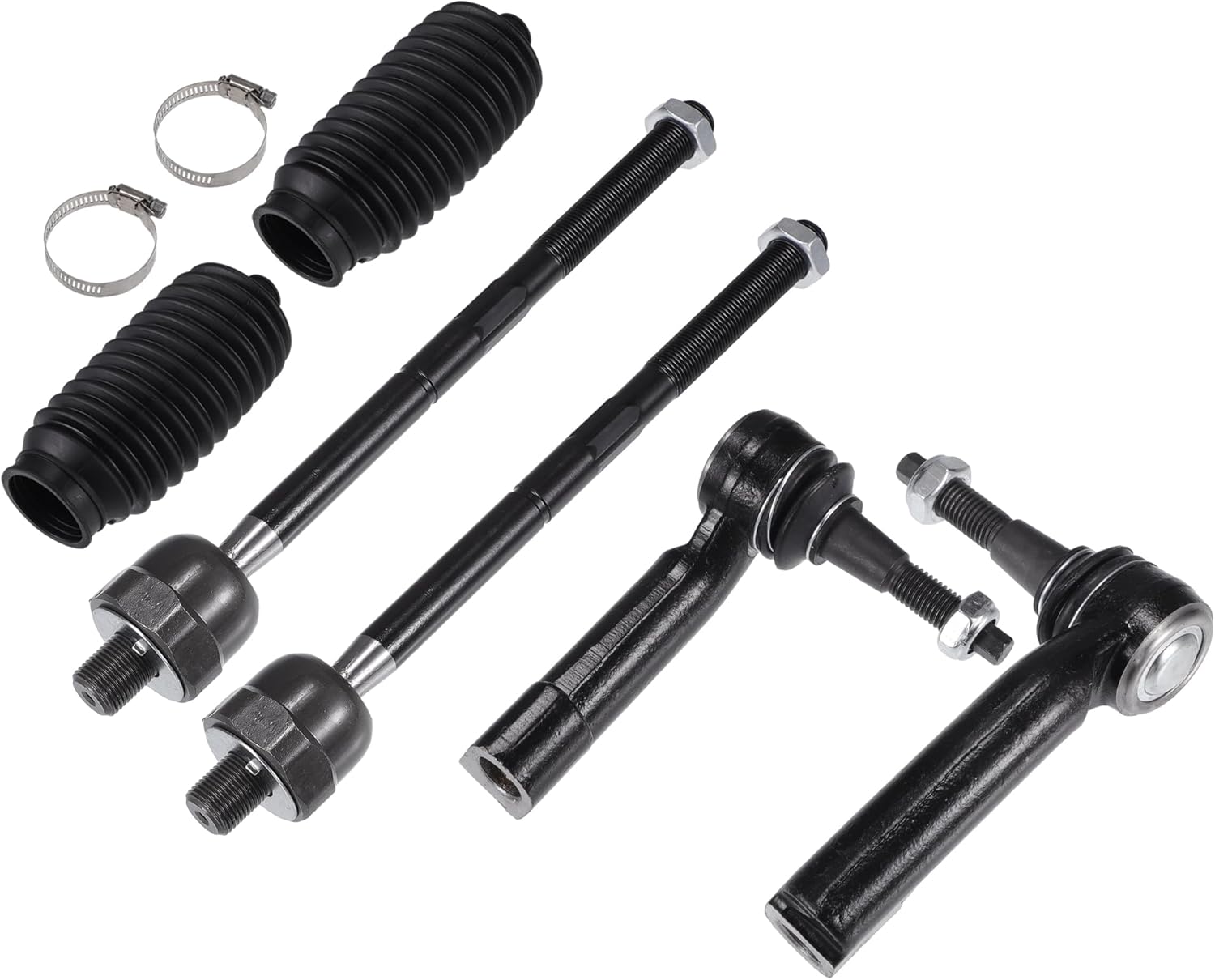 X AUTOHAUX 6pcs Front Inner Outer Tie Rod Ends Kit Suspension Steering Tie Rod End for Ford Expedition for Ford F-150 for Lincoln Navigator Drag Link No.EV800457/ES800514/ES800515