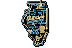 Illinois Premium State Magnet by Classic Magnets