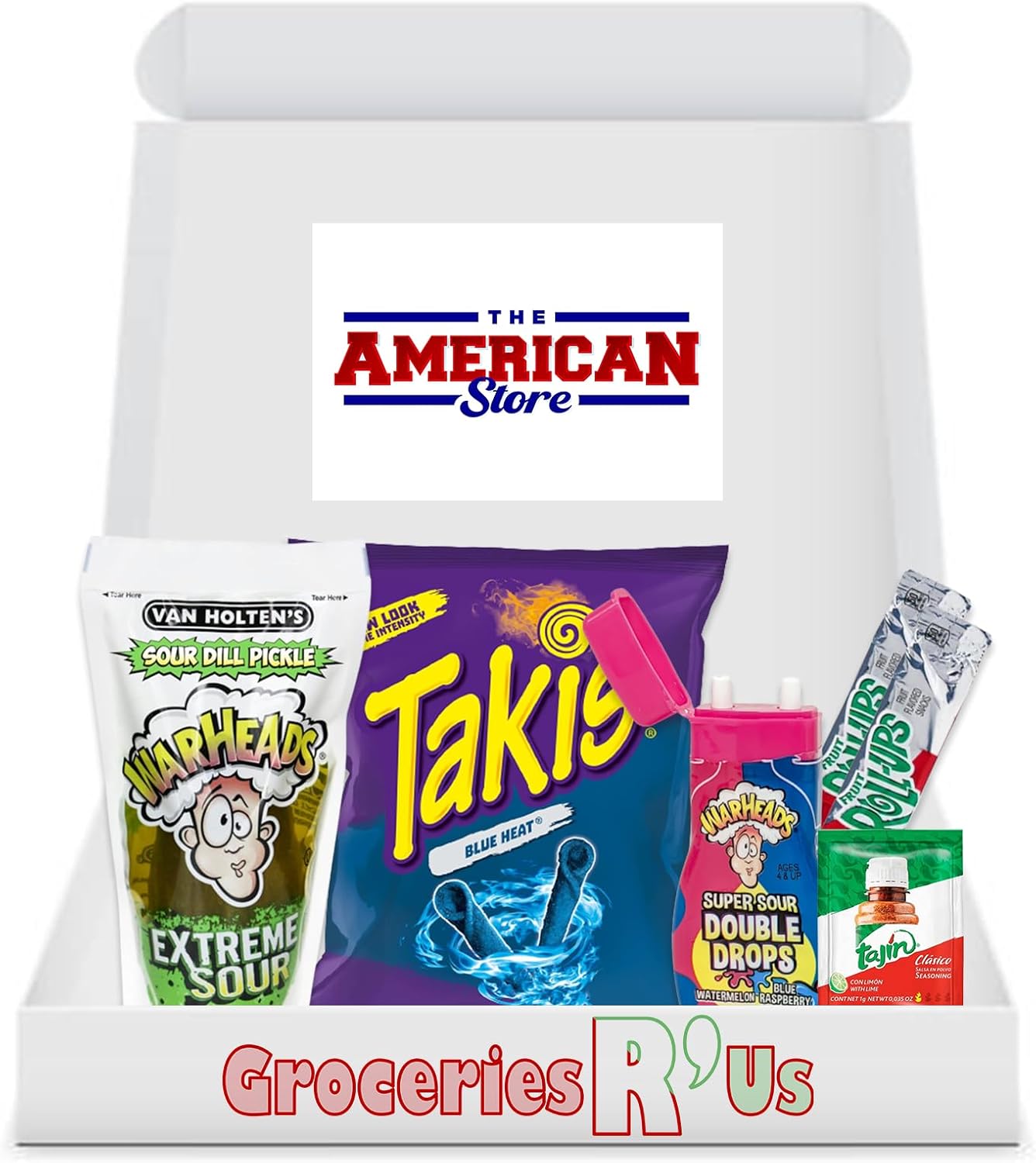 Extreme Sour Pickle KIT Van Holten's Warheads Pickle, Takis Blue Heat