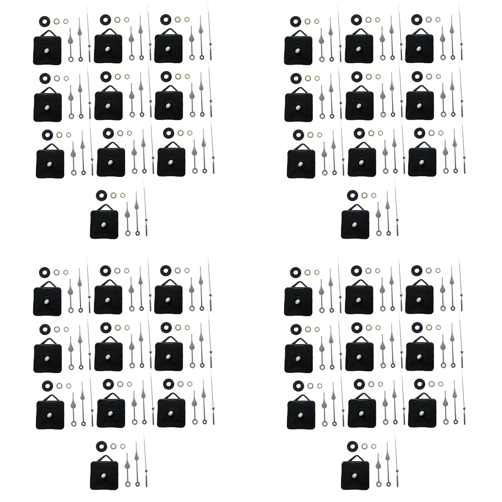 40 Pièces Mécanisme Mouvement Silencieux à Faire Soi-Même, Ensemble D'Aiguilles Broche, Mécanisme Mouvement D'Horloge Quartz Mural Faire Soi-Même, Pièce Réparation, Kit D'Horloge