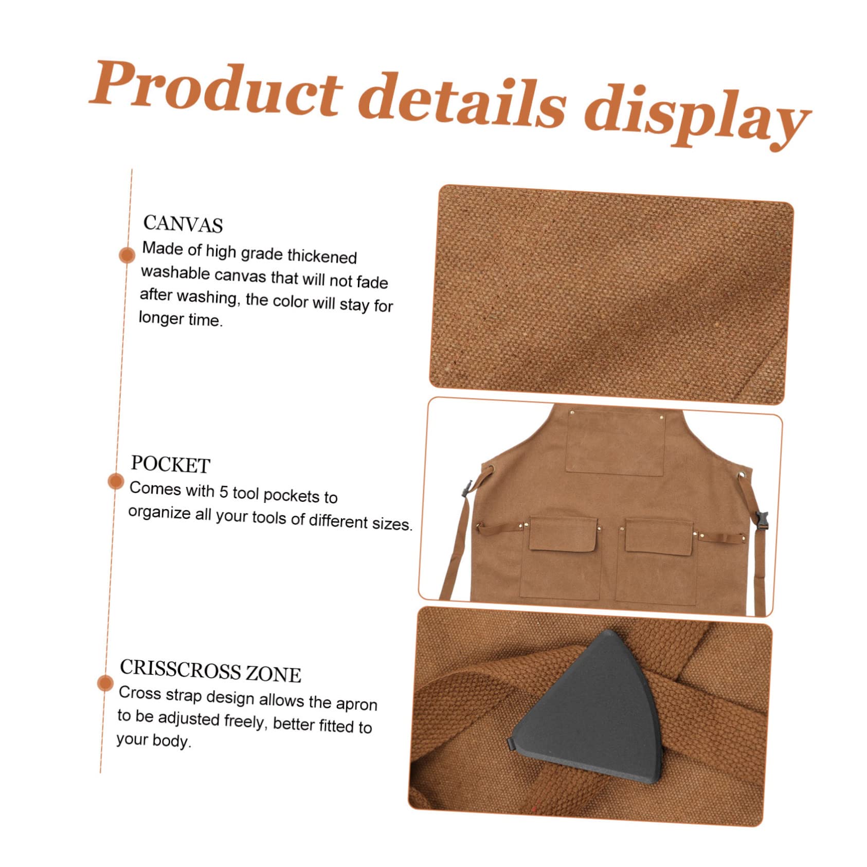Grembiule Tela Spessa per Cucina e Studio Design con Spalline Incrociate Regolabili per Chef Parrucchieri e Ristoranti