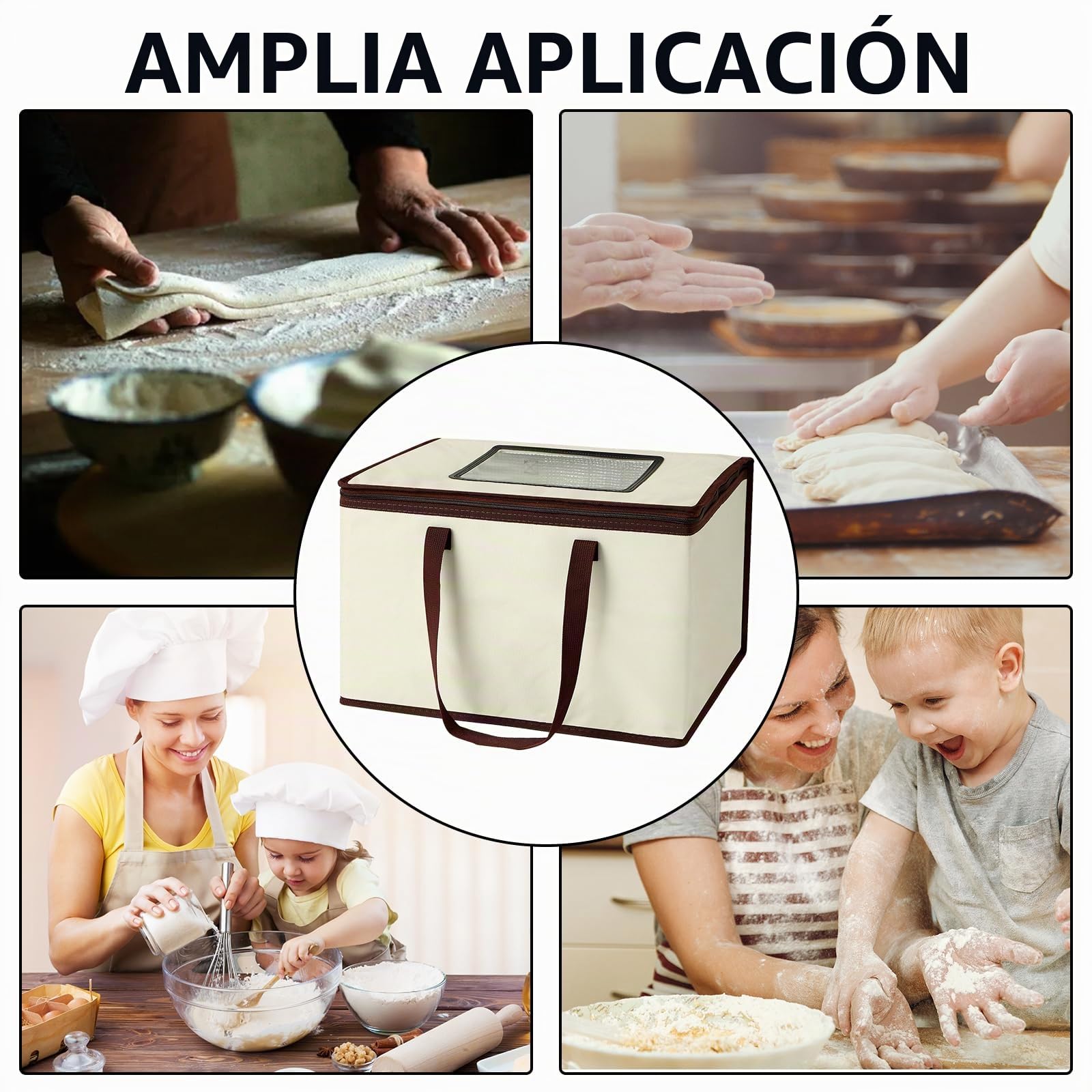 Caja de Fermentación para Hacer Pan, Fermentador De Masas Versátil con Control Preciso De Temperatura Calentador de Masa Madre Gabinete De Fermentación De Masas Plegable