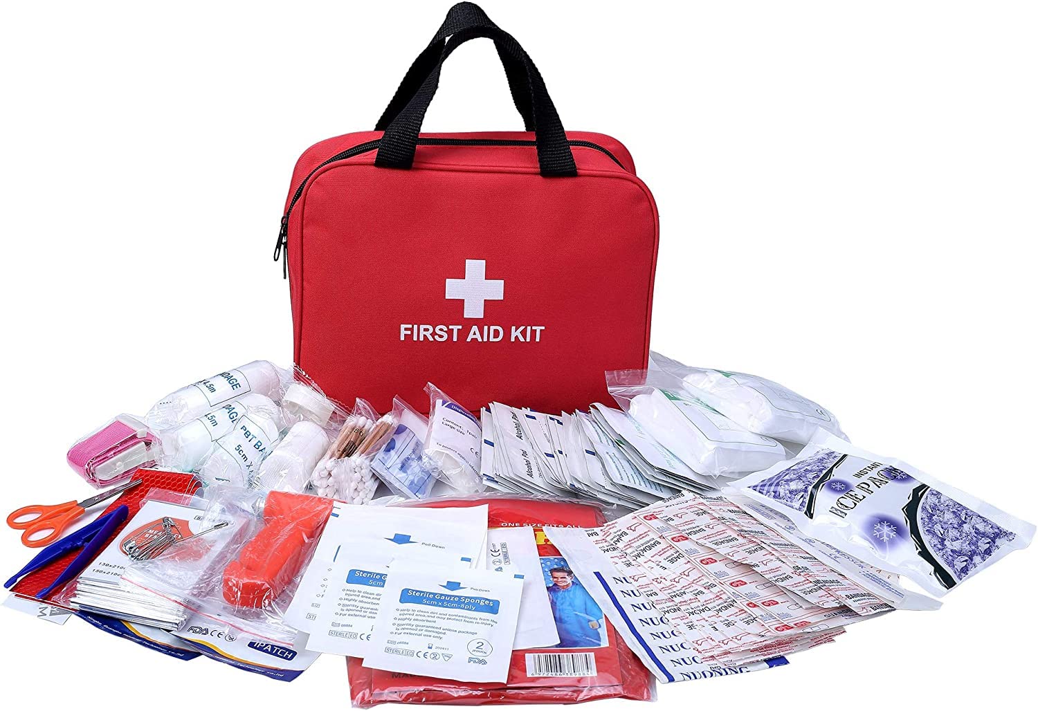 Trousse de Premier Secours 230 Pieces, Boite de d'urgence de Survie Exterieu Variete Complete pour Lieu de Travail, Maison, Voiture, Camping, Voyages, Sports Mini Boite Medical Aide d'urgence