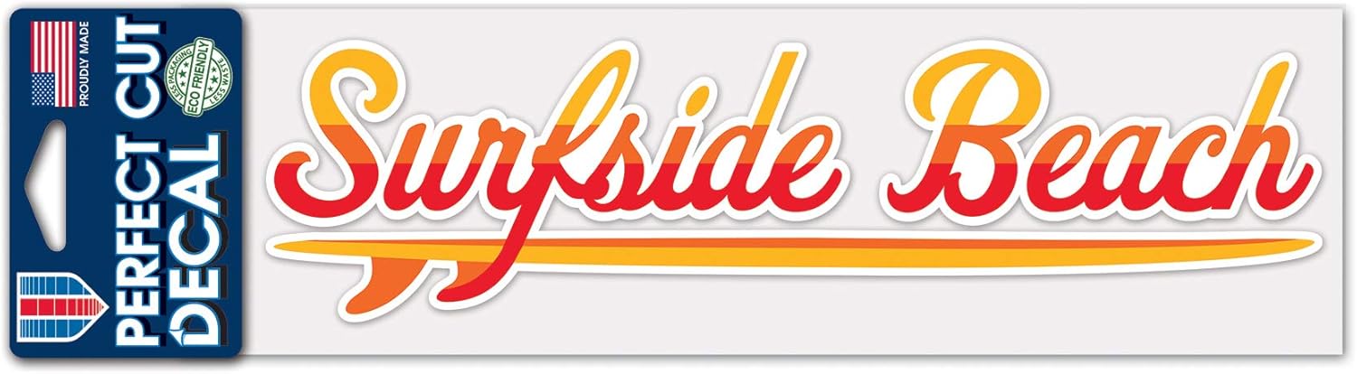 WinCraft Destination South Carolina SUSRFSIDE Beach City/South Carolina SUSRFSIDE Beach Perfect Cut Decals 3" x 10"City/South Carolina SUSRFSIDE Beach Perfect Cut Decals 3" x 10", Multi, NA