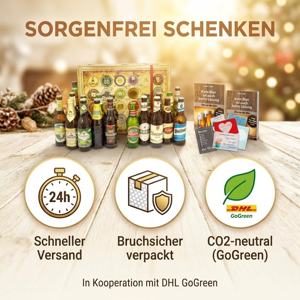 Biere der Welt Geschenkset Deutschland Geburtstag Geschenk für Mann