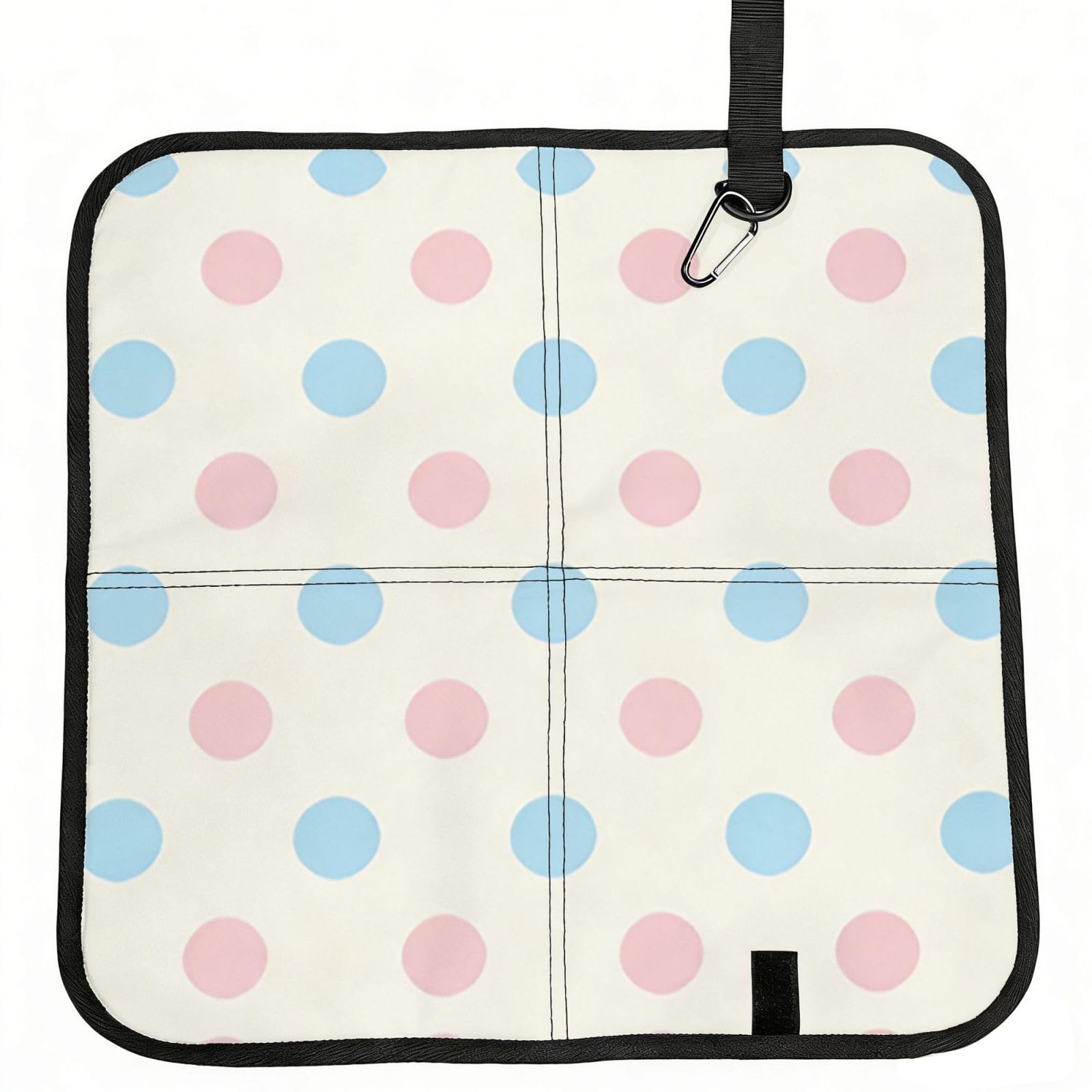 DUYIOKH Pastel Dots Print Foldable Portable Seat Cushion for World Cup Games, Camping and Outdoor Activities