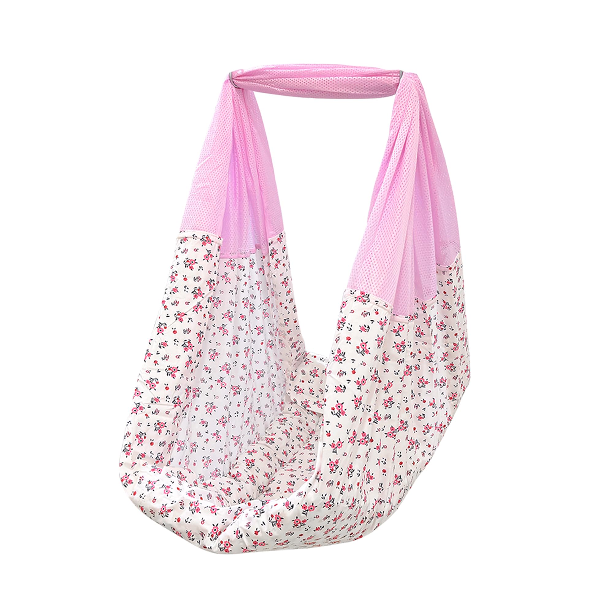 beetot New Born Baby Swing Cradle (Jhula) | Bismark Cradle with Mosquito Net | Weight Capacity up to 20kg | Age from 0-12 Months | Cradle Set (Emily Pink)