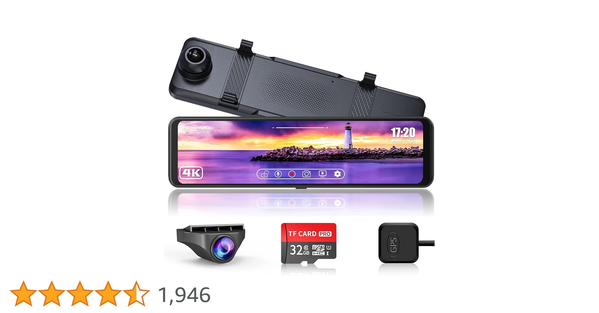 Amazon.co.jp: Changer ドライブレコーダー ミラー型 【伸縮式カメラ+