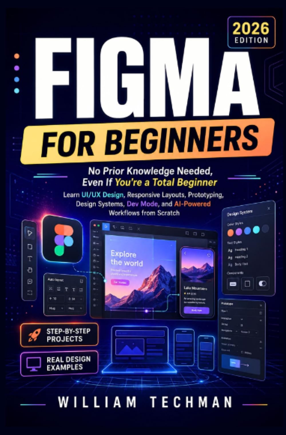 FIGMA FOR BEGINNERS: No Prior Knowledge Needed, Even If You're a Total Beginner: Learn UI/UX Design, Responsive Layouts, Prototyping, Design Systems, Dev Mode, and AI-Powered Workflows from Scratch